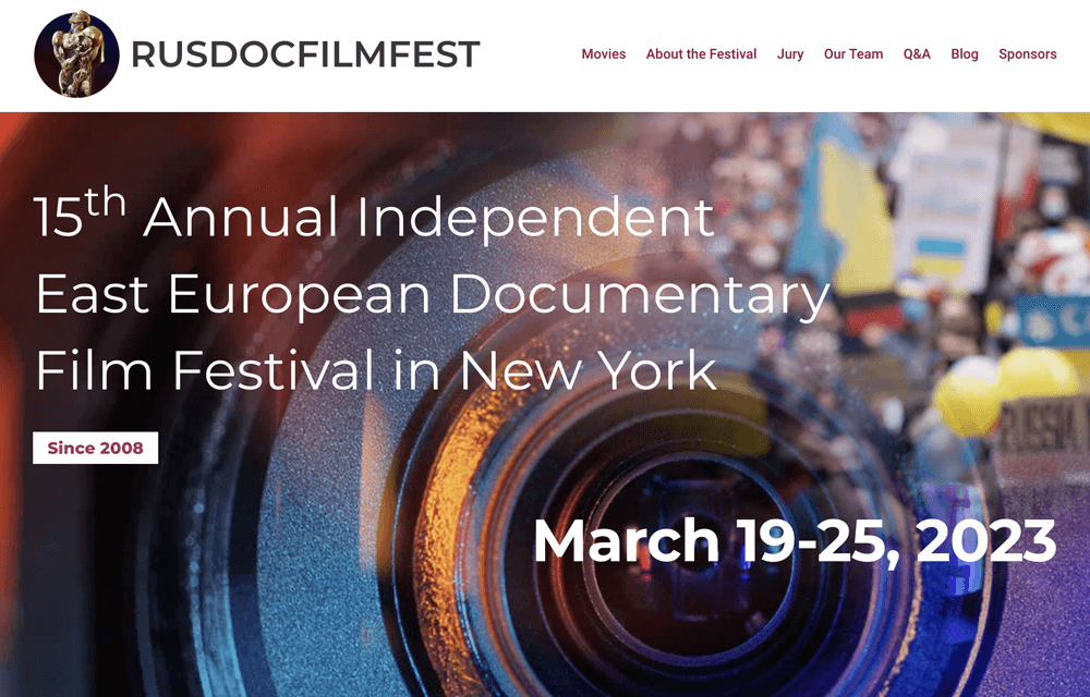 East European Documentary Film Festival in New York, website by Designest
